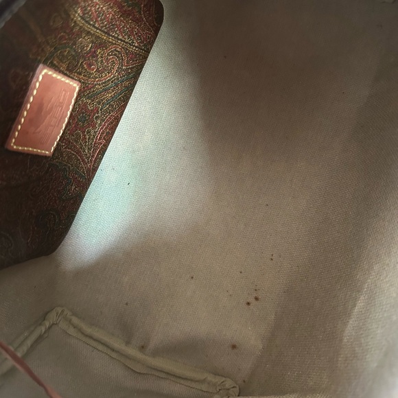 Etro Paisley Leather Boston Bag with Lock + Keys + Luggage Tag - Picture 9 of 11